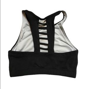 Cute Zella Girls Black Strappy High-Neck Sports Bra Size Small Junior